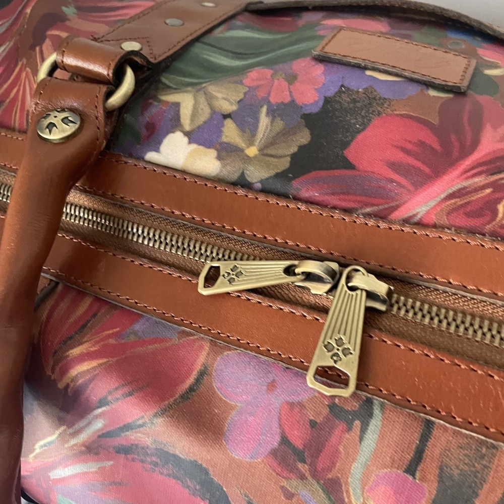 Patricia Nash Milano Patina Summer Florals Duffle Weekender Bag W/ Unused Strap - Picture 10 of 14